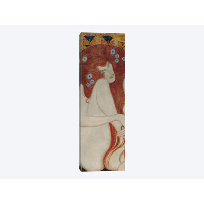 Beethoven frise, détail rectangulaire par Gustav Klimt - impression sur toile tendue