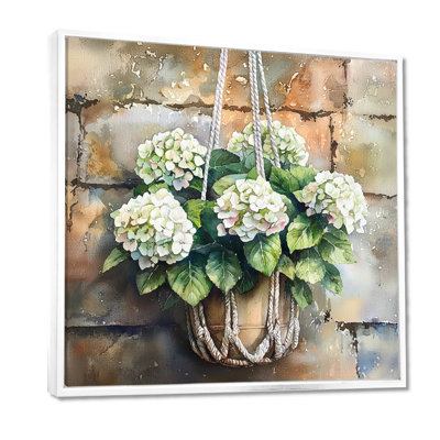 «Hydrangeas In A Macrame I», art sur toile