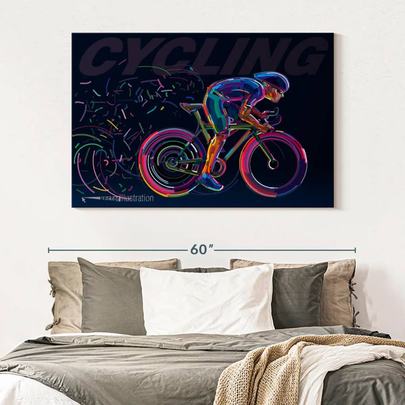Sireci Abstract Cycling, 34" H x 51" W