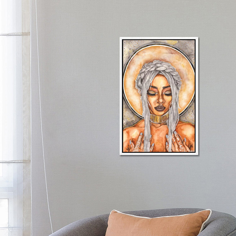 Serenity - Painting on Canvas, White Framed, 66.04cm H x 45.72cm W x 3.81cm D