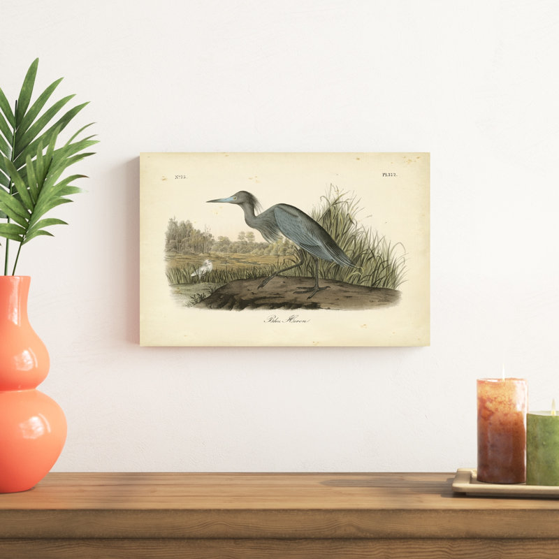 «Blue Heron», impression sur toile, H 12 po x l 18 po