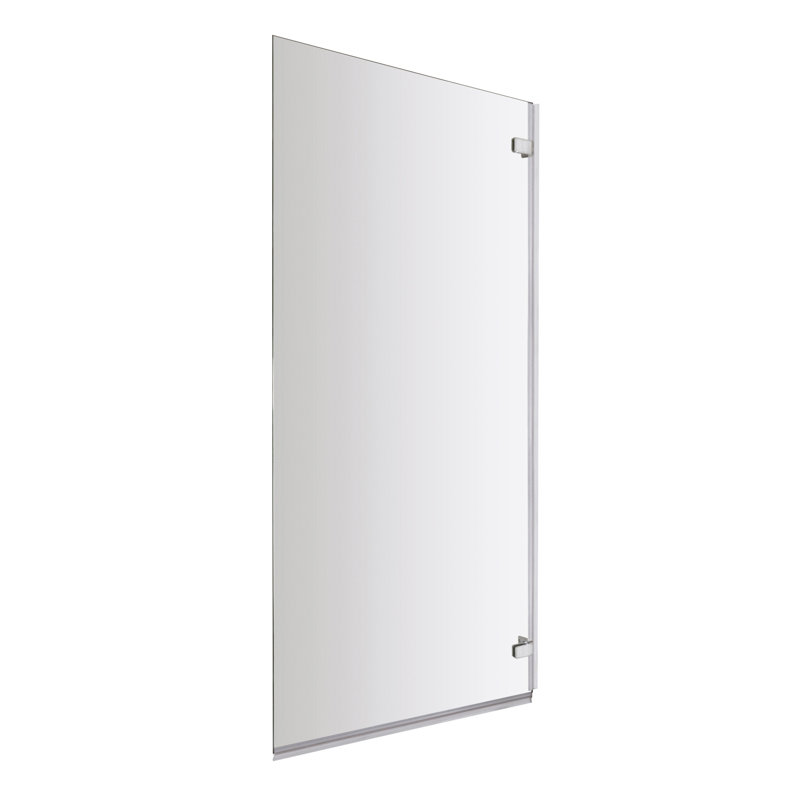 Ella Screens 780mm W x 1435mm H Hinged Semi-Frameless Tub Door with Clear Glass