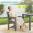 5 PCS Outdoor HIPS Dining Set, All-Weather Patio Table and Chairs W/ Umbrella Hole, Low Maintenance for Porch, Backyard-745781954
