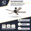 Russwood 42" Ceiling Fan with No Light-28221153