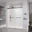 Porte de douche coulissante, porte en verre sans cadre avec quincaillerie en acier inoxydable-122674087