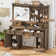 Azraf 47.2"W Farmhouse Large Vanity Dressing Makeup Table with 5 Drawers