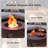 30'' Round Steel Propane Smokeless Fire Pit Table With Golden Light-2122405856