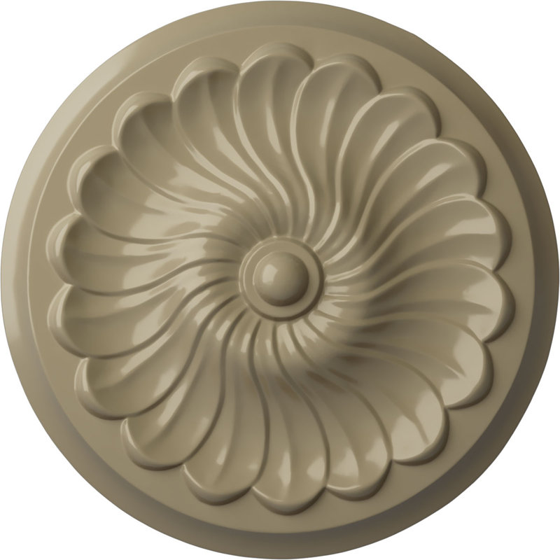 Médaillon de plafond H 12,25 po x l 12,25 po x P 2,25 po, Désert de Gobi