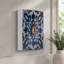 Ensemble de 4 décorations murales abstraites bleues blanches et dorées 9,5 po x 9,5 po - Art mural