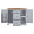 Rolling Kitchen Island With Storage, Kitchen Cart With Rubber Wood Top, 2 Slide-Out Shelf And Internal Storage Rack, Kitchen Island On Wheels With Spice Rack & Tower Rack-1567147174