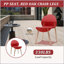 Été - Ensemble de 4 chaises de salle à manger Crimson avec pieds en chêne rouge et siège en PP