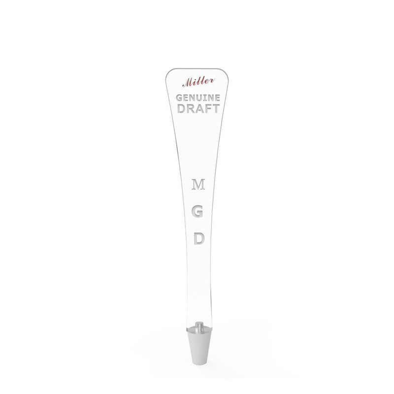 Fixturedisplays® Clear Acrylic Beer Tap Handle Draft Pub Style Miller Genuin Draft MGD 14102