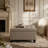 Large Square Storage Ottoman With Wooden Legs, Upholstered Button Tufted Coffee Table-1405375739