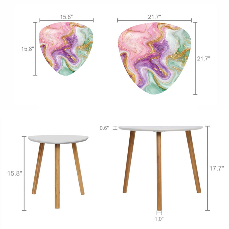 Ensemble de 2 tables basses gigognes Triangle