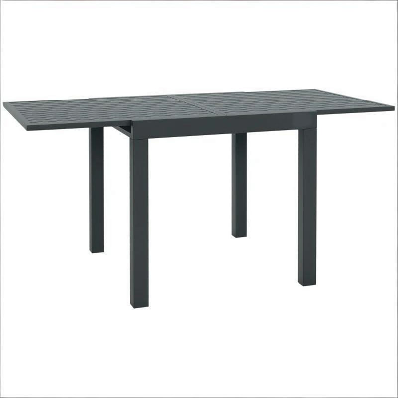Table de salle à manger d'extérieur, table extensible pour patio, Gris