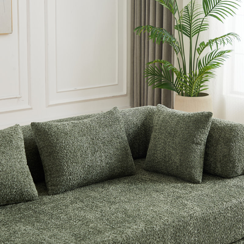 Canapé-lit convertible en chenille l 78,7 po x P 37 po x H 28,3 po Welike, Chenille verte