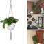 Ensemble de 2 crochets de suspension en macramé pour corde de coton 41 pouces 4 pieds, élégant pour la maison, le patio et le bureau, intérieur et extérieur-831662096