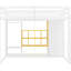 Lit mezzanine pleine grandeur avec tablettes colorées et unités de rangement, garde-corps à lattes robustes, adaptable à différentes solutions en bois de dimensions différentes, structure sécuritaire, escalier, bon pour les petits-1506150179