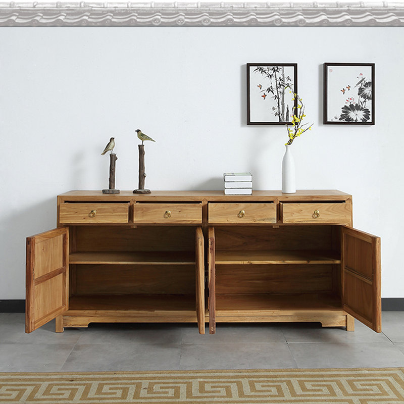 Buffet à quatre portes Zen, Brun orangé
