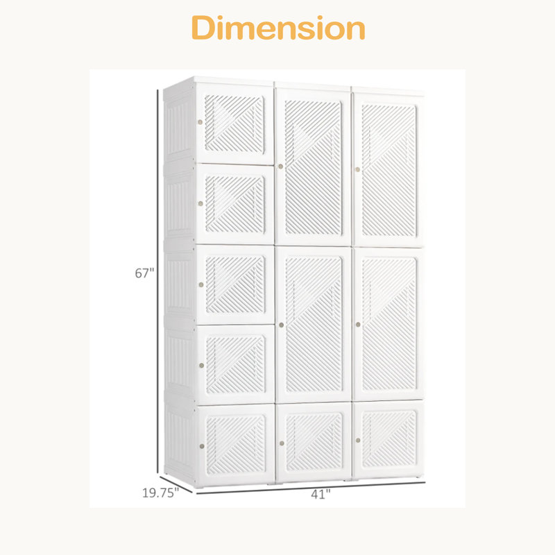 Armoire à vêtements, garde-robe portatif, organisateur de rangement pour vêtements