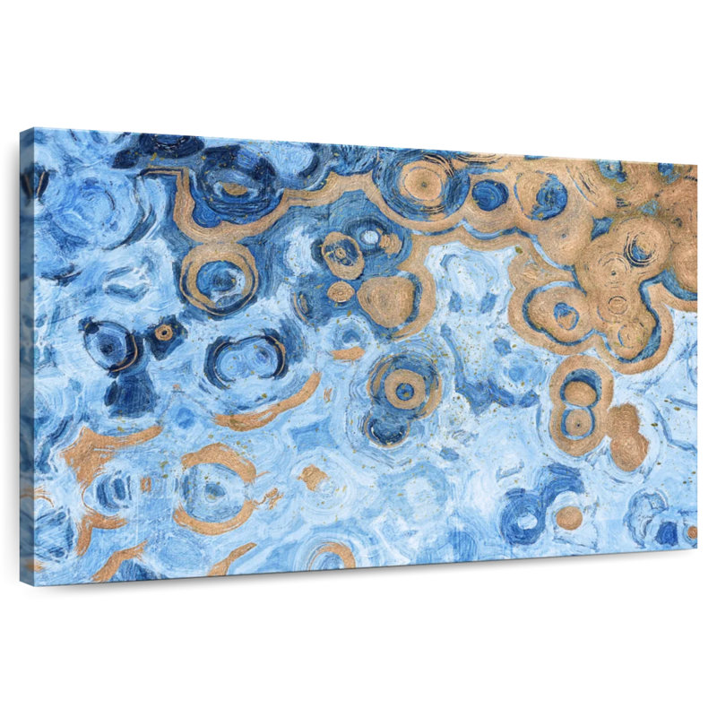 Avery Abstract Blue Sea, 26" H x 39" W