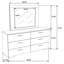 Commode 6 tiroirs avec miroir Dulcey