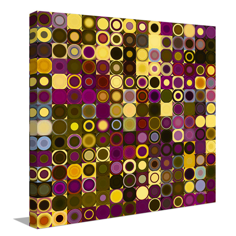 «Circles and Squares 27» par Mark Lawrence - 1 impression, H 18 po x l 18 po x P 1 po, Toile tendue