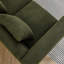 60 pouces 2 places, confort d'assise profond, conception moderne, coussins, bois massif et métal pour le salon