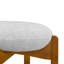 Ensemble de 4 tabourets d'intérieur revêtus de bois, finition noyer et revêtement ivoire-1790486667