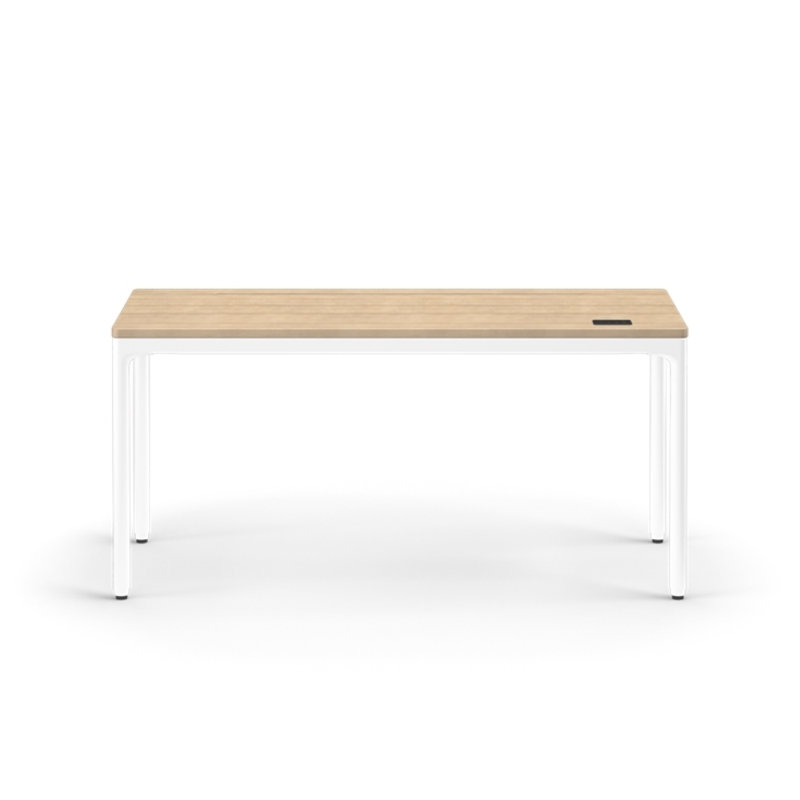 eFloat Quattro Executive Desk, 26.45" H x 58" W x 23" D, Gray/Gray