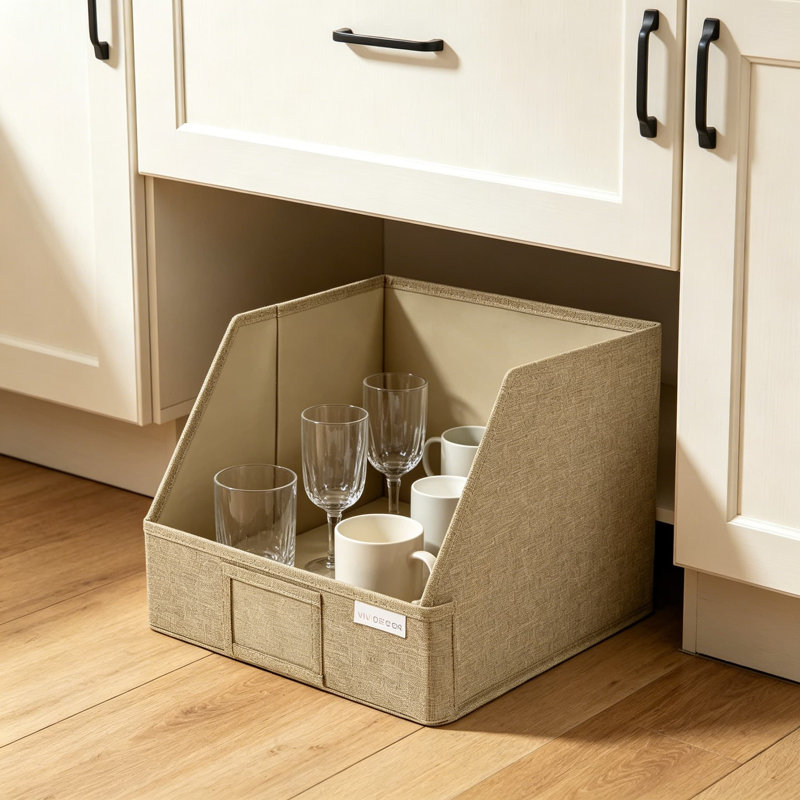 Cubes de rangement ouverts à l'avant 12 x 12 x 10 - Bacs de rangement trapézoïdaux pour placard, organisateur en tissu facile d'accès pour vêtements, serviettes, chandails, paquet de 3