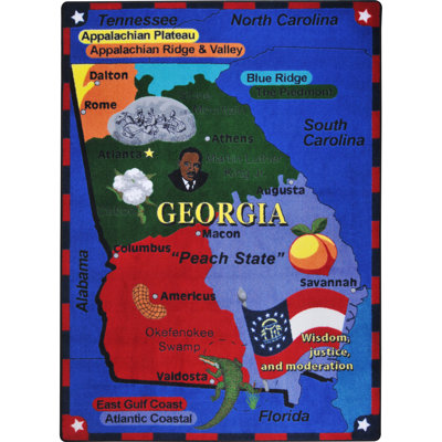 Educational State The Facts Georgia Area Rug