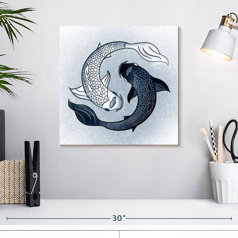 Brampt Yin Yang Fish, 16" H x 16" W