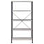 Bibliothèque de style industriel à 4 tablettes avec charme rustique et design polyvalent-700803868