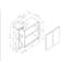 Armoire de rangement pour bouteilles de vin - conception en chêne blanc, peut contenir 4 bouteilles, 2 portes, 3 tablettes, un support amovible pour la collection et la présentation de présentoirs artistiques, 4 rangements, 2 portes, exposition chic