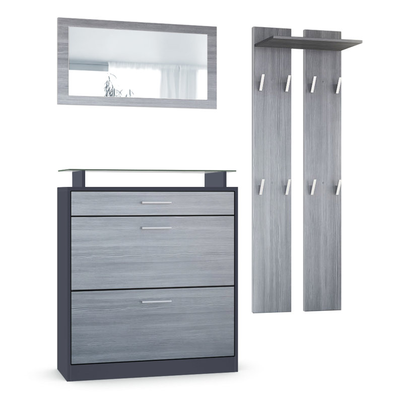 Mcclinton Hall Tree with Shoe Storage, Anthracite