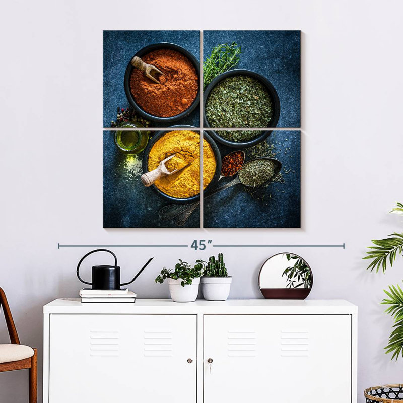 Yarlin Indian Food Spices, 32" H x 32" W