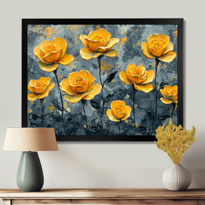 «Yellow Love Blossom Of Roses Field I - Roses», art mural