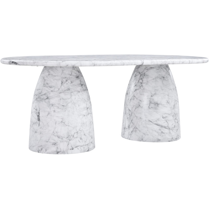 Table de salle à manger Cosenza, H 30 po x l 78 po x P 44,5 po, Blanc
