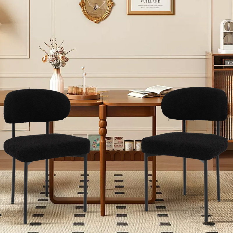 Monik 19.3'' H Tufted Upholstered Side Chair, Black
