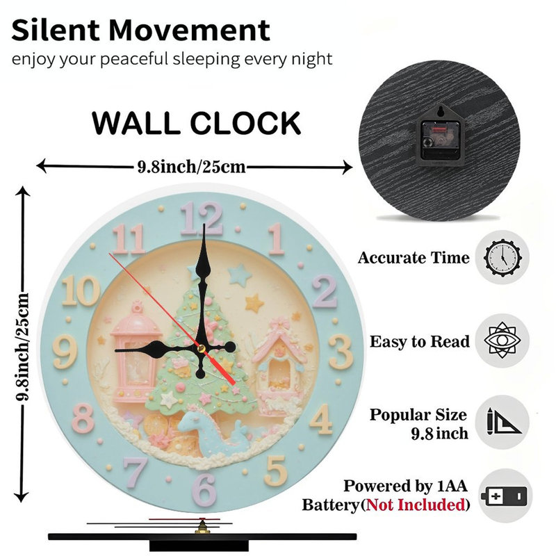 Horloge-visage-avec-étoile-et-oiseaux