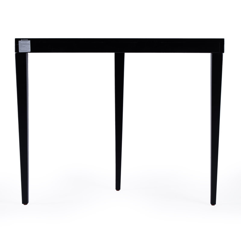 Ingrid Light Burl Console Table, Black