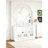 44.68 - Inch Wide Sideboard With 3 Mirrored Doors And Adjustable Interior Shelves For Living Dining Areas Scratch Aesthetically 45" Storage Cabinet Kitchen, Dining, Stability Design-1230590053