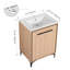 Base de meuble-lavabo de 24 pouces avec lavabo, rangement spacieux et fabrication en bois d'ingénierie durable pour les salles de bain modernes