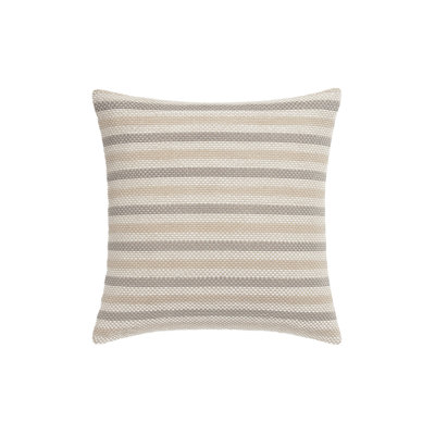 Classic Grey Marina Stripe Indoor Outdoor Pillow 24x24