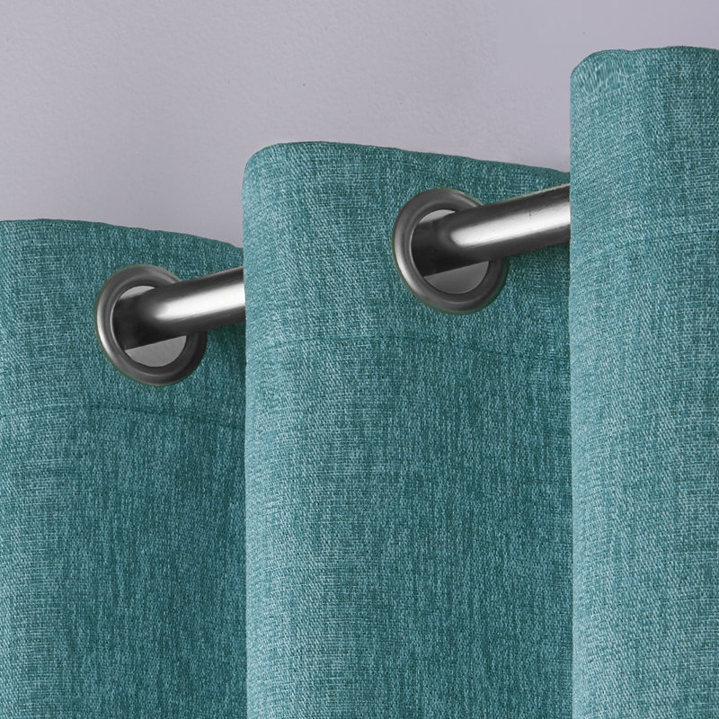Champlain Room Darkening Curtain Pair, 52"W x 96"L, Teal