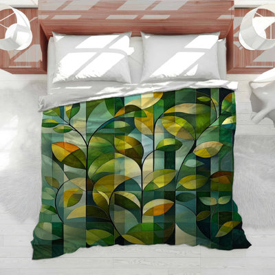 Édredon de style moderne Mid-Century Leaves Bedding