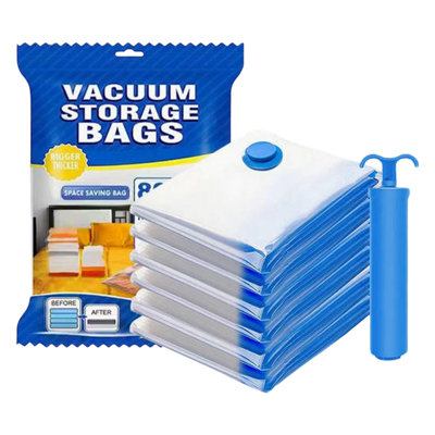 Backpack Transparent Blue-edged Vacuum  Bags For Clothes And Bedding