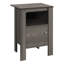 Table d'appoint, côté, bout, table de chevet, lampe, rangement, salon, chambre à coucher, stratifié gris, transitionnel-118627375