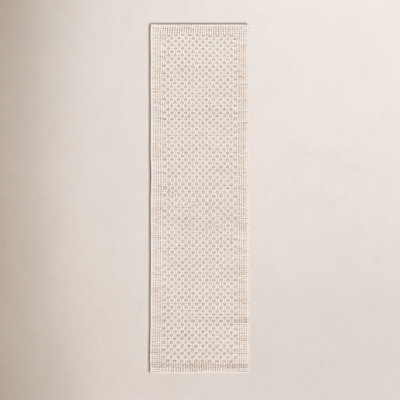 Hand-Woven Geometric Wool Rug